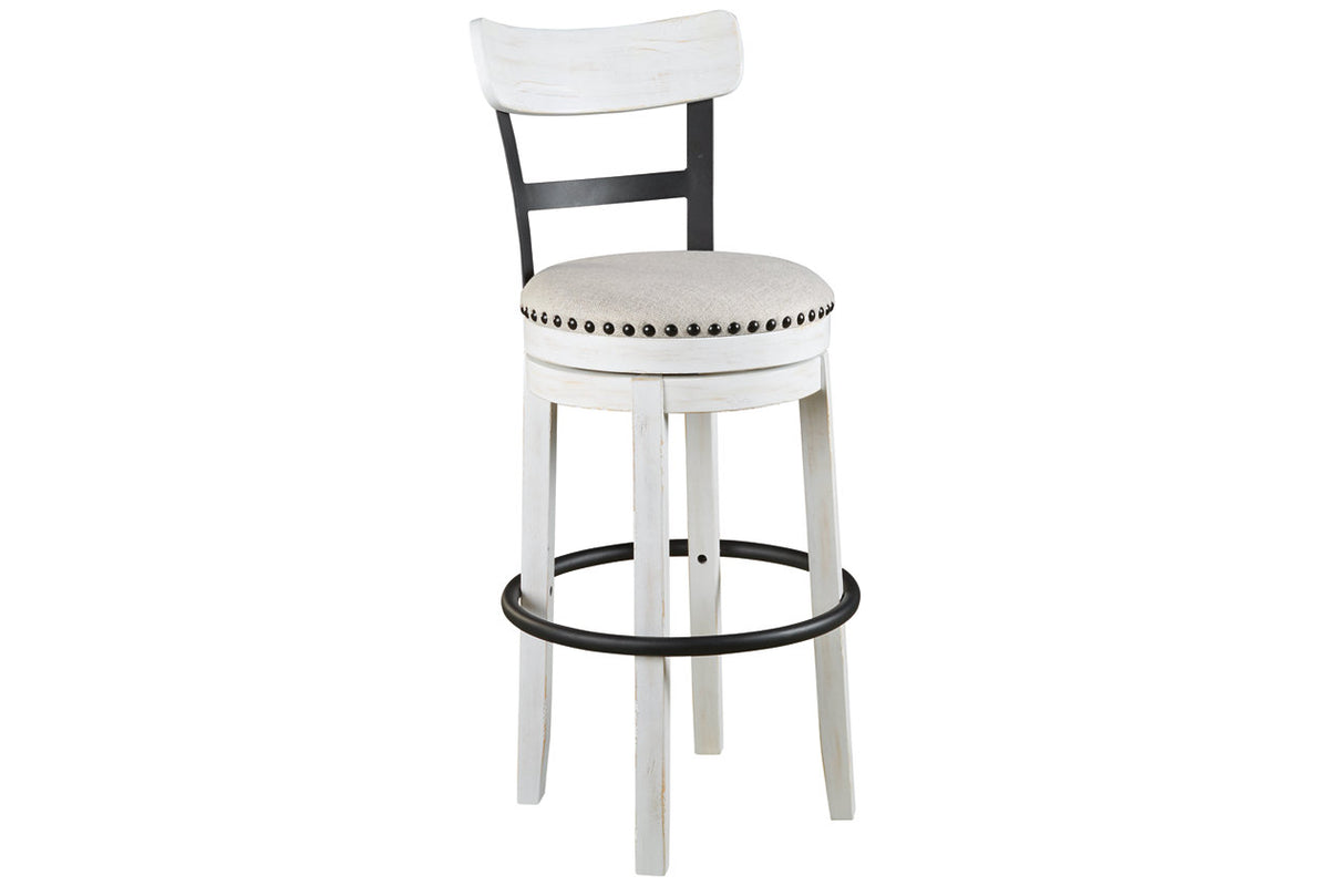 Valebeck White Bar Height Barstool from Ashley Furniture - Luna Furniture