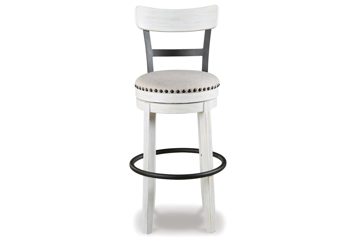 Valebeck White Bar Height Barstool from Ashley Furniture - Luna Furniture