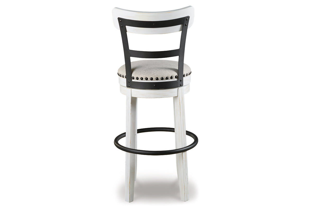Valebeck White Bar Height Barstool from Ashley Furniture - Luna Furniture