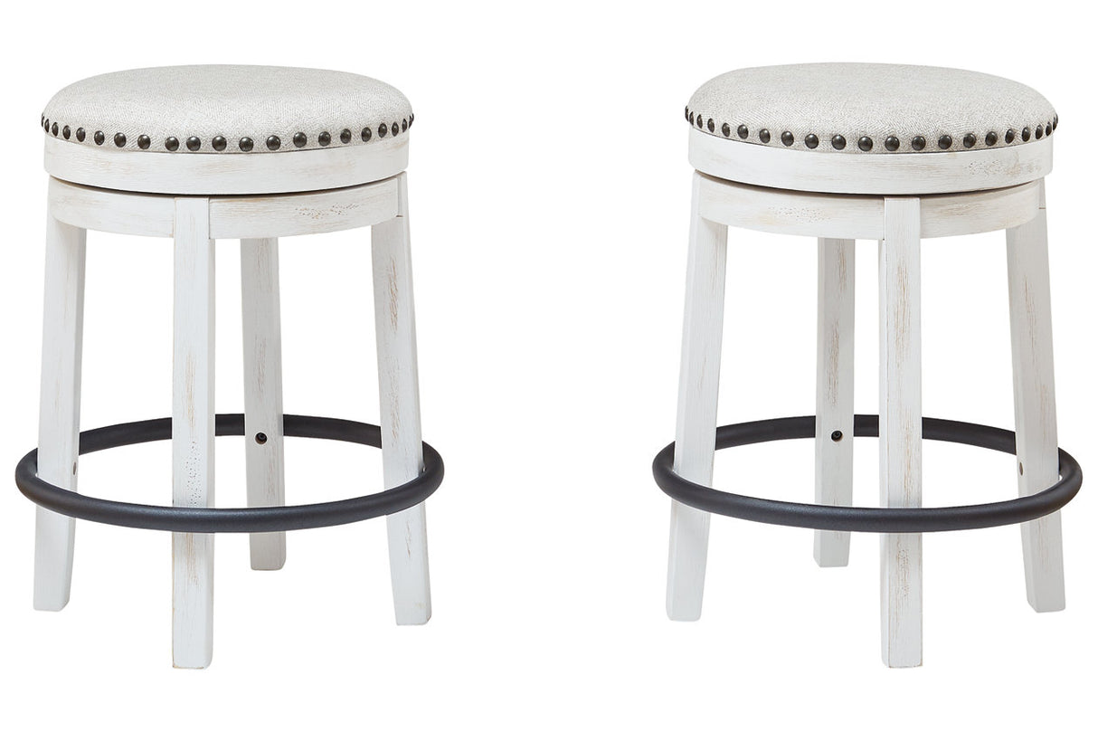 Valebeck White/Black Counter Height Stool from Ashley - Luna Furniture