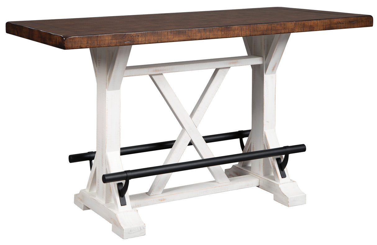 Valebeck White/Brown Counter Height Set from Ashley - Luna Furniture