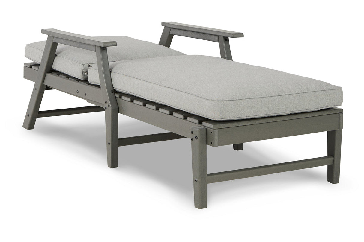 Visola Gray Chaise Lounge with Cushion from Ashley - Luna Furniture