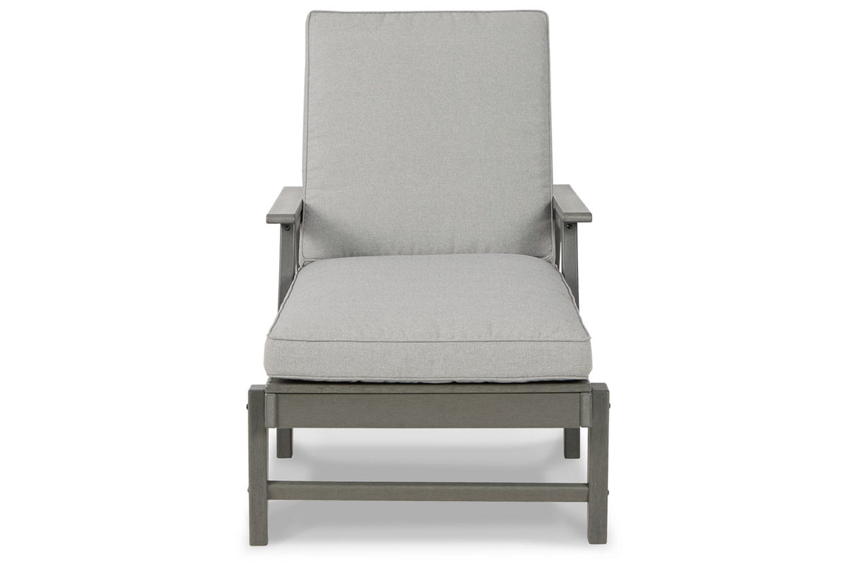 Visola Gray Chaise Lounge with Cushion from Ashley - Luna Furniture