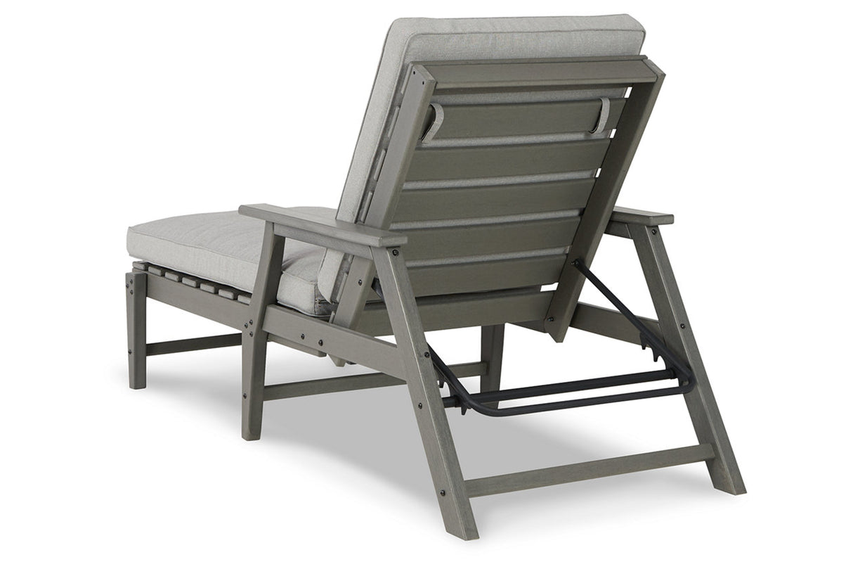 Visola Gray Chaise Lounge with Cushion from Ashley - Luna Furniture