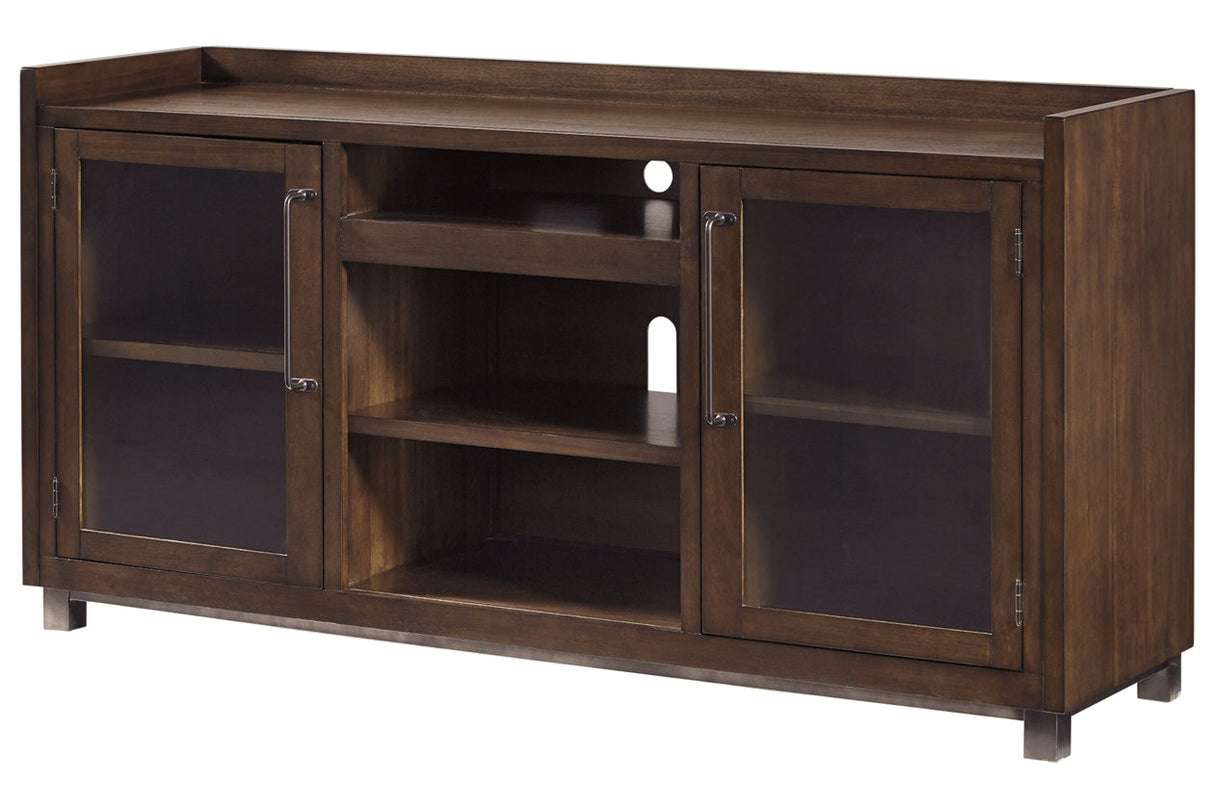 Starmore Brown/Gunmetal 3-Piece Entertainment Center from Ashley - Luna Furniture