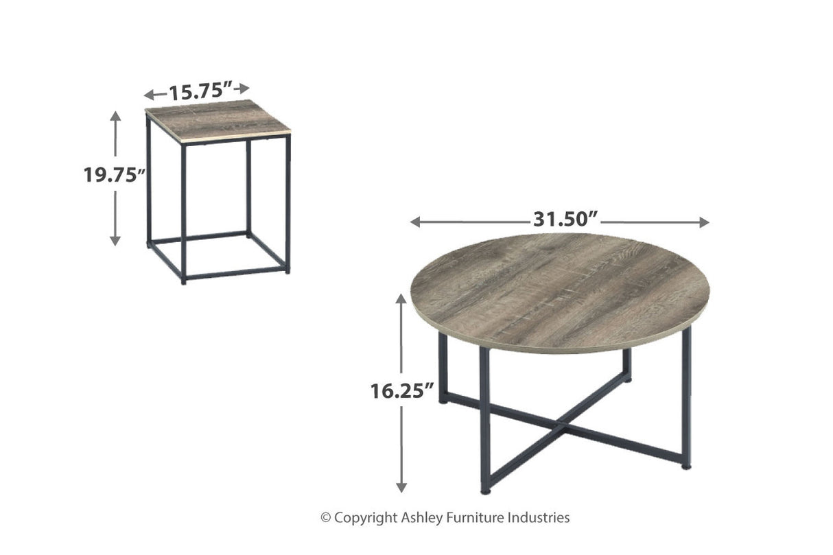 Wadeworth Two-tone Table from Ashley - Luna Furniture