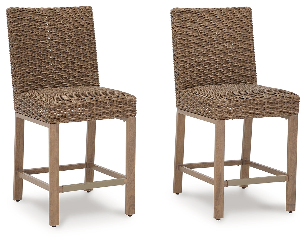 Walton Bridge Driftwood Outdoor Bar Stool from Ashley - Luna Furniture