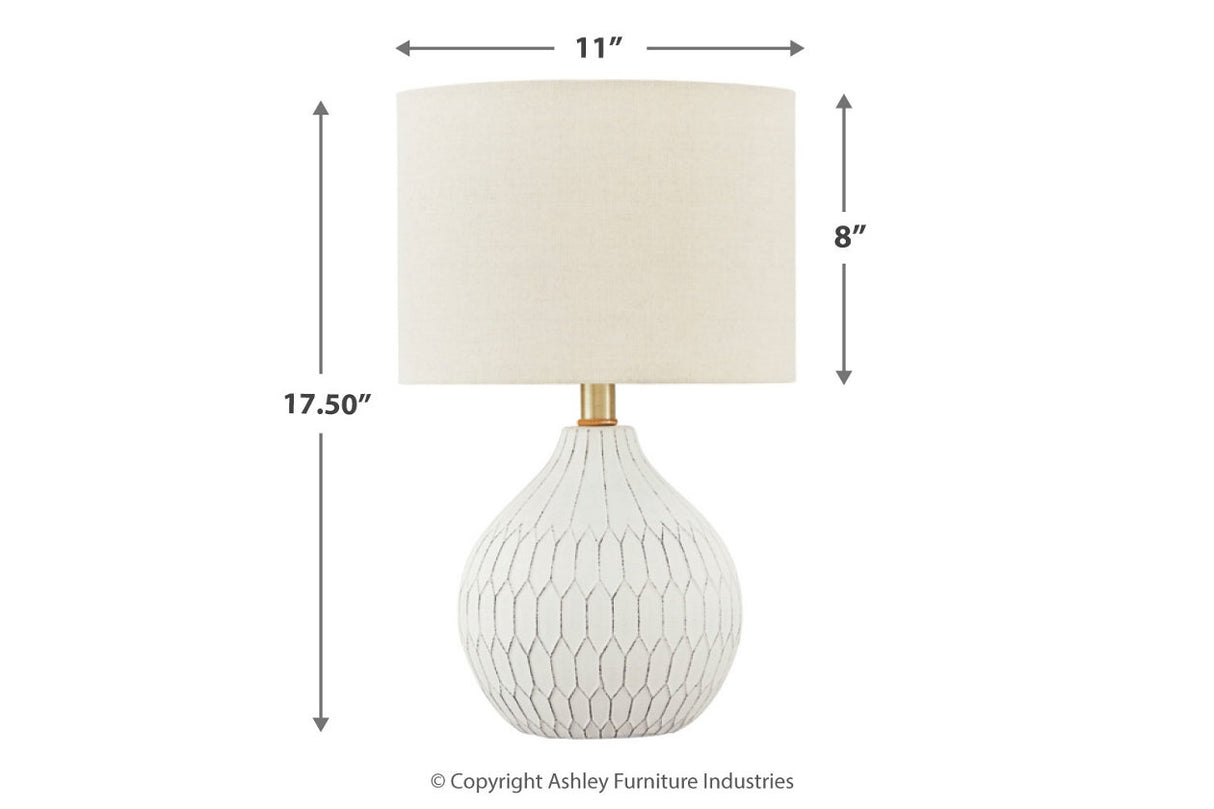 Wardmont White Table Lamp from Ashley - Luna Furniture
