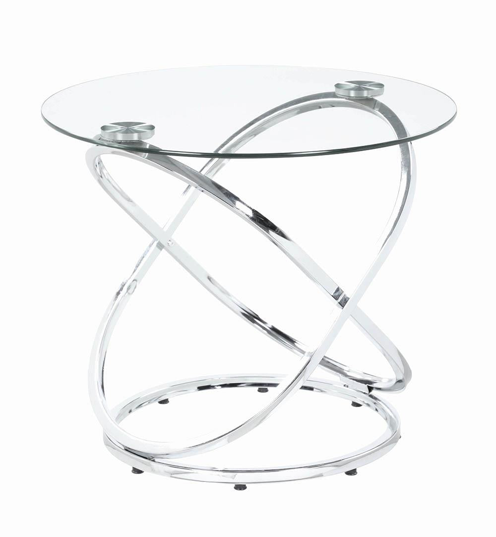 Warren Chrome and Clear 3-Piece Occasional Set from Coaster - Luna Furniture