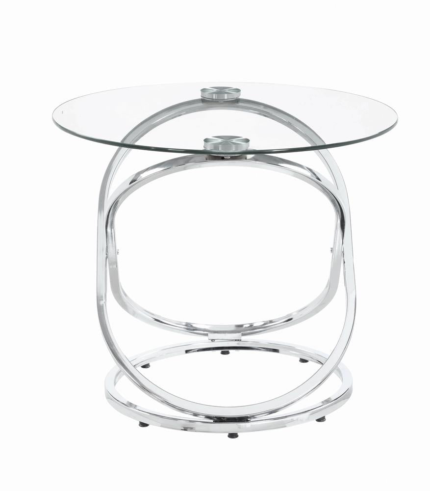 Warren Chrome and Clear 3-Piece Occasional Set from Coaster - Luna Furniture