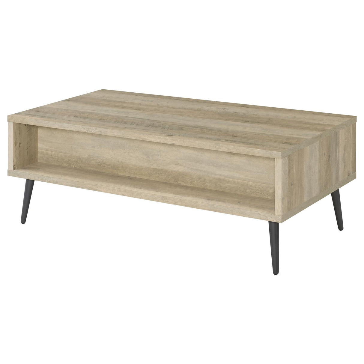 Welsh Antique Pine and Gray 1-Drawer Rectangular Engineered Wood Coffee Table with Storage Shelf from Coaster - Luna Furniture