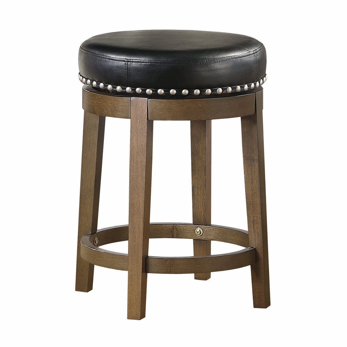 Westby Black/Brown Round Swivel Counter Height Stool, Set of 2 from Homelegance - Luna Furniture