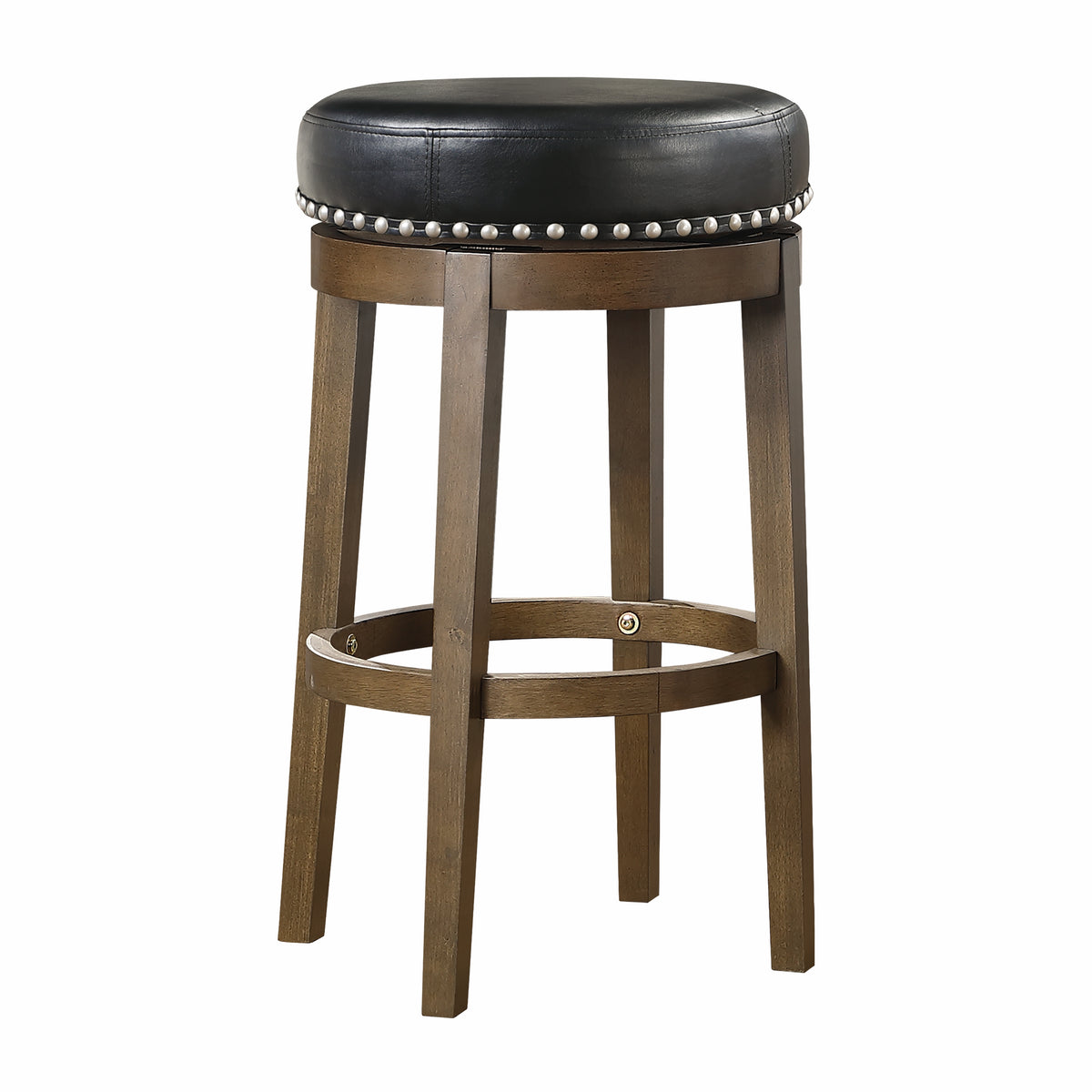 Westby Black/Brown Round Swivel Pub Height Stool, Set of 2 from Homelegance - Luna Furniture