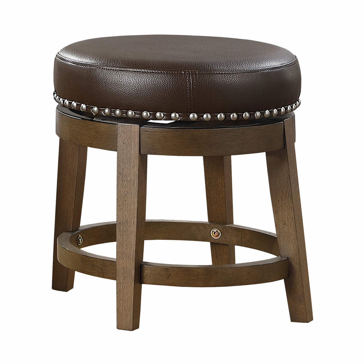 Westby Brown/Brown Round Swivel Stool, Brown, Set of 2 from Homelegance - Luna Furniture