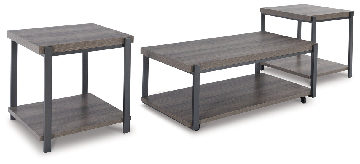 Wilmaden Gray/Black Table from Ashley - Luna Furniture
