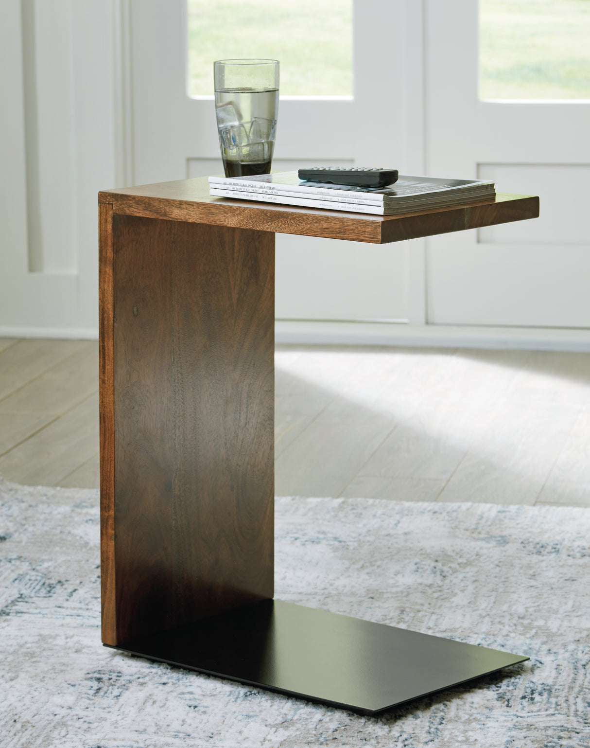 Wimshaw Brown/Black Accent Table from Ashley Furniture - Luna Furniture
