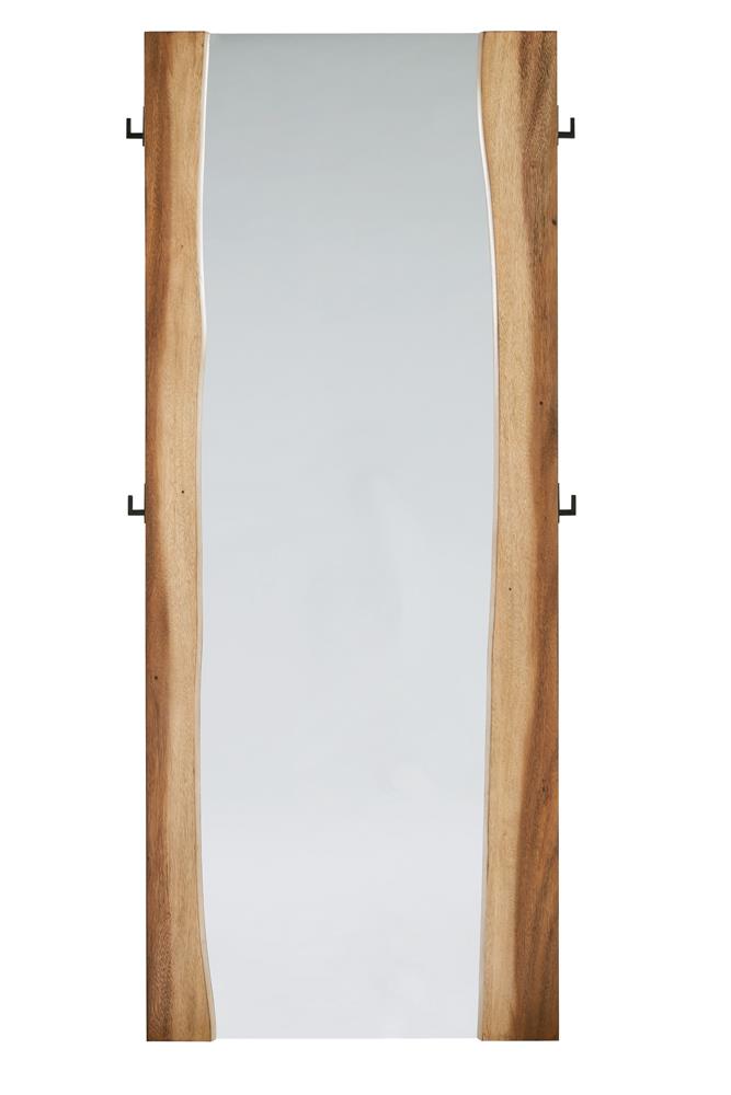 Winslow Smokey Walnut and Coffee Bean Standing Mirror from Coaster - Luna Furniture