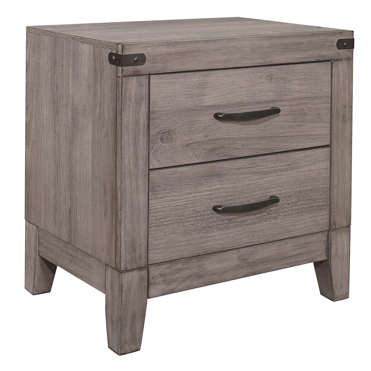 Woodrow Brownish Gray 4-Piece Youth Bedroom Set (Twin Bed, Nightstand, Dresser, Mirror) from Homelegance - Luna Furniture