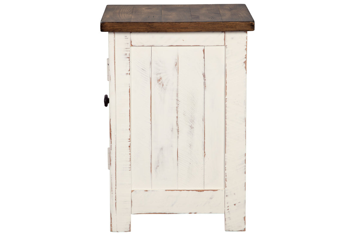 Wystfield White/Brown Chairside End Table from Ashley - Luna Furniture