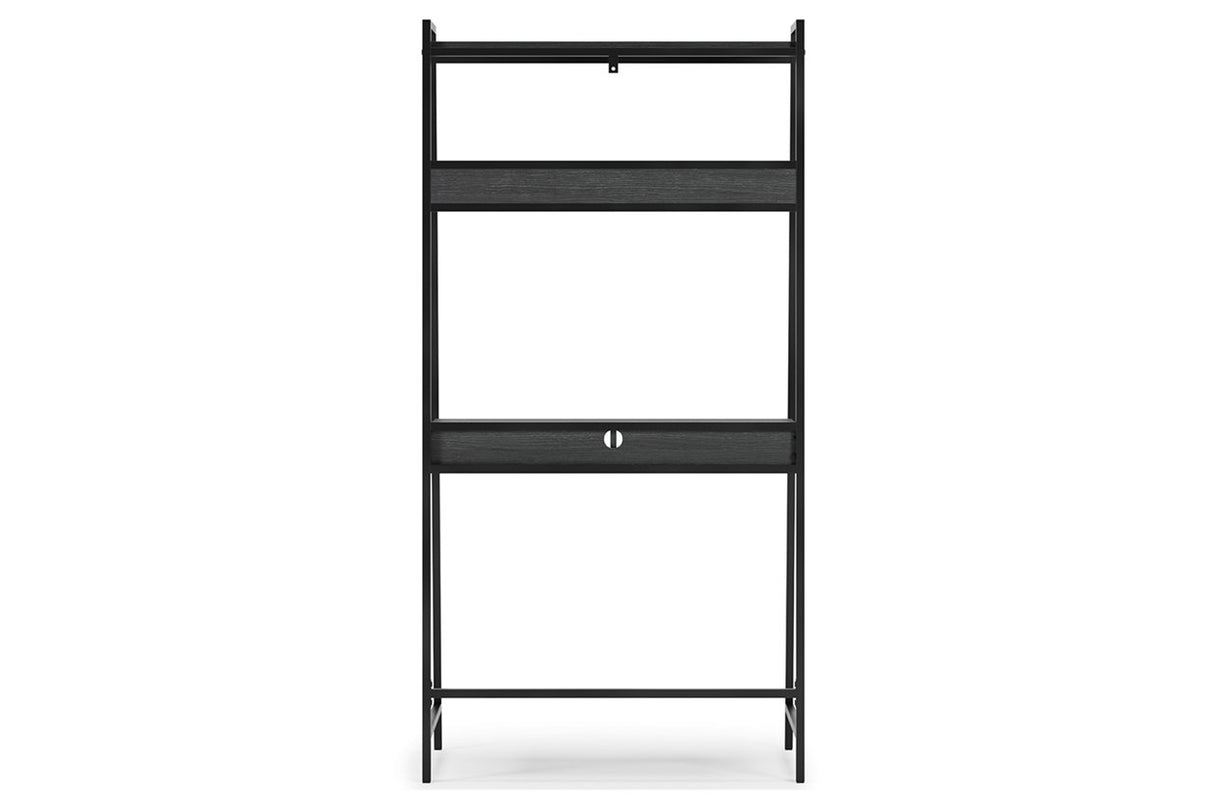 Yarlow Black 36" Home Office Desk with Shelf from Ashley - Luna Furniture