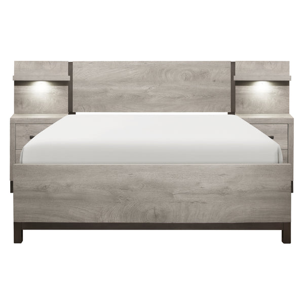 Zephyr Light Gray Full Wall Bed