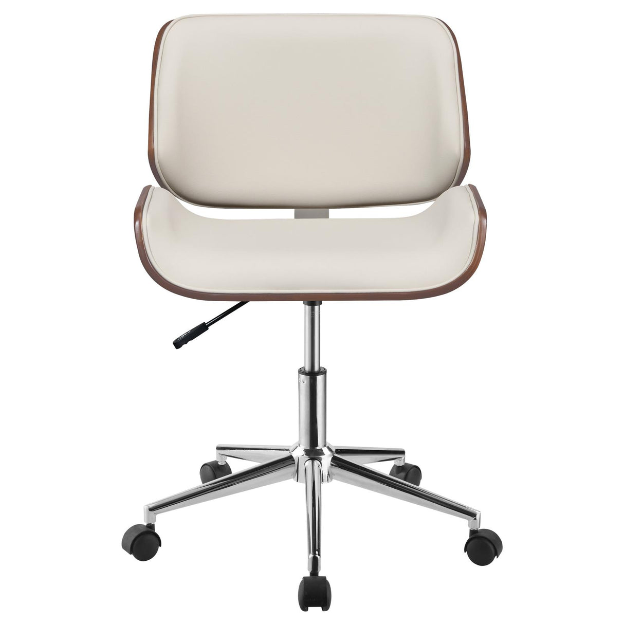 Addington Ecru and Chrome Adjustable Height Office Chair from Coaster - Luna Furniture