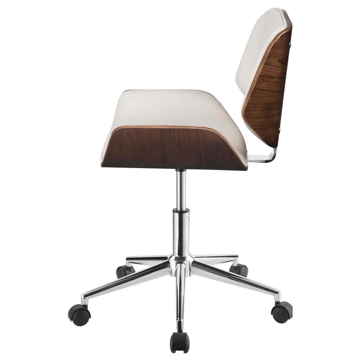 Addington Ecru and Chrome Adjustable Height Office Chair from Coaster - Luna Furniture