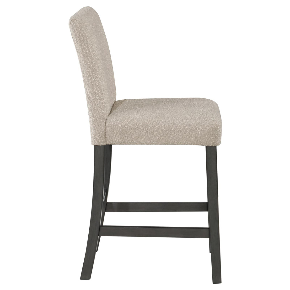 Alba Beige and Charcoal Gray Boucle Upholstered Counter Height Dining Chair, Set of 2 from Coaster - Luna Furniture