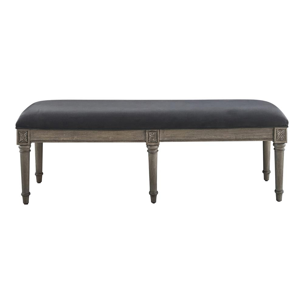 Alderwood Upholstered Bench French Grey - 223126 - Luna Furniture