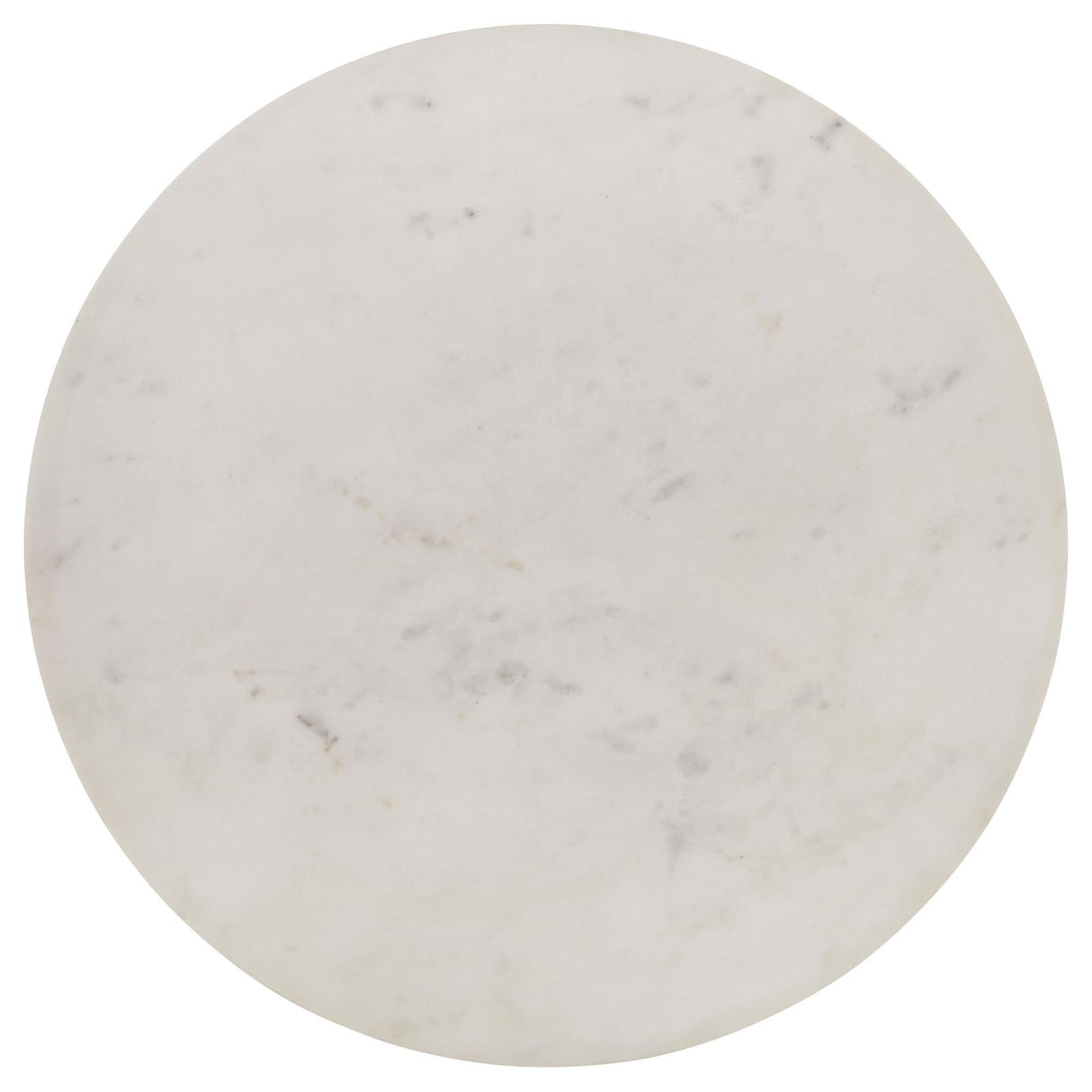 Aldis White and Natural Round Marble Top End Table from Coaster - Luna Furniture
