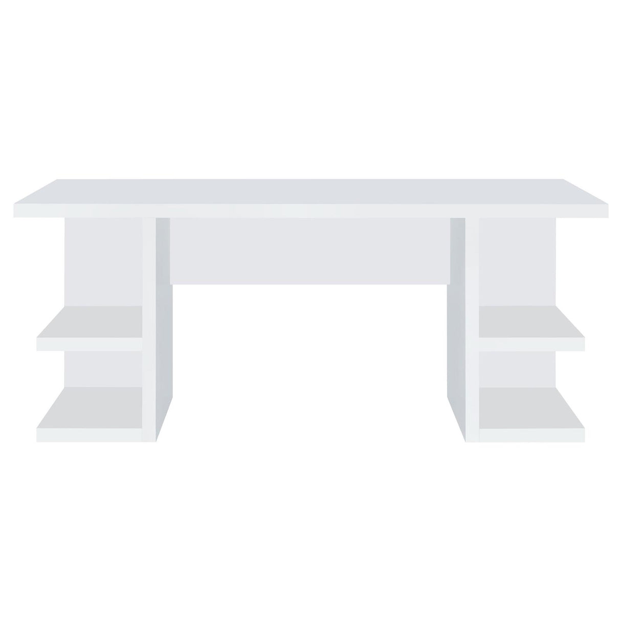 Alice White Writing Desk with Open Shelves from Coaster - Luna Furniture