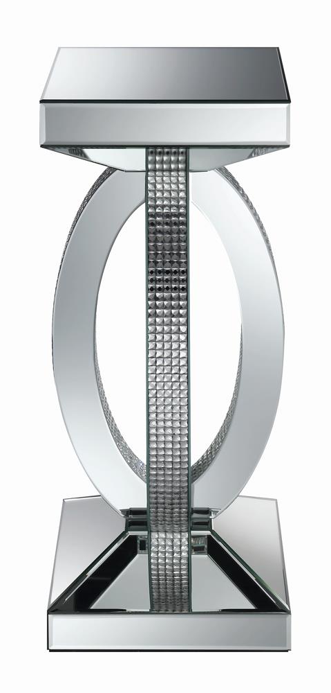 Amalia Clear Mirror Square End Table with Lower Shelf from Coaster - Luna Furniture