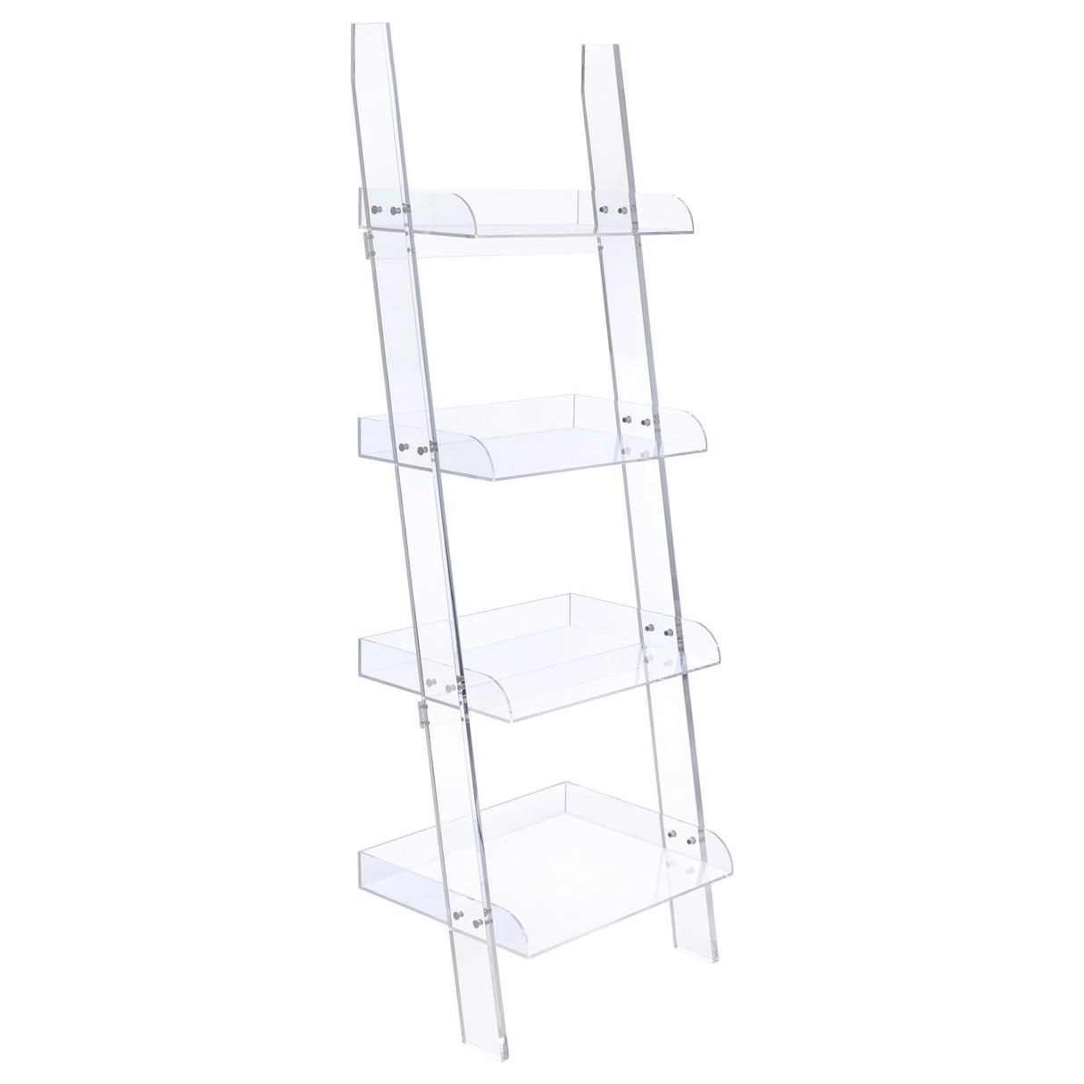 Amaturo Clear 4-Shelf Ladder Bookcase from Coaster - Luna Furniture