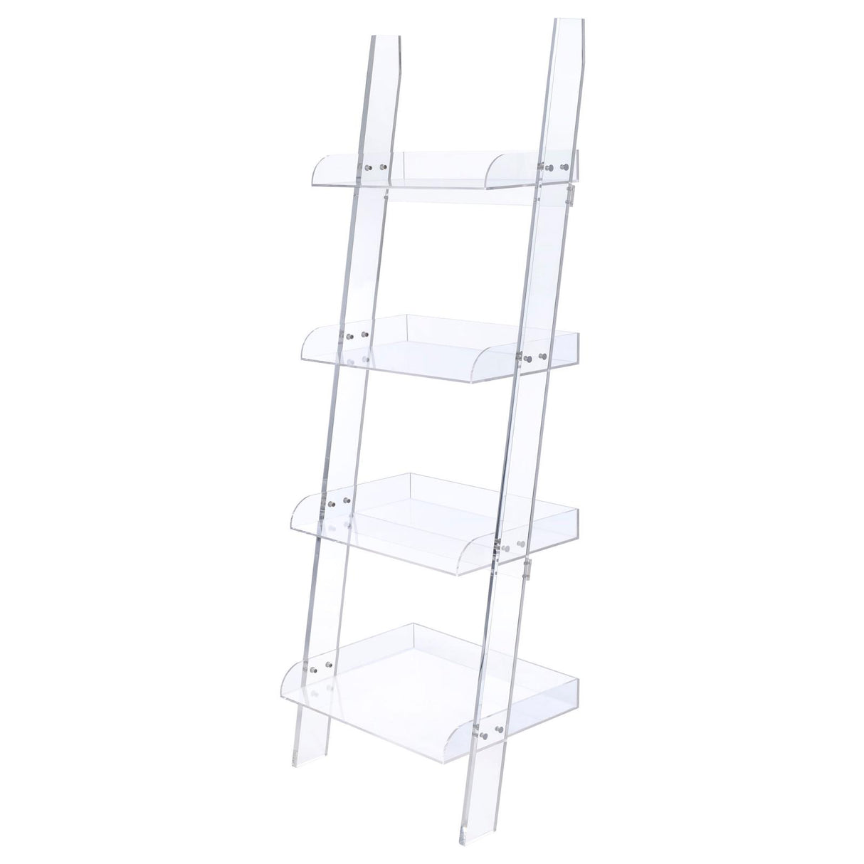 Amaturo Clear 4-Shelf Ladder Bookcase from Coaster - Luna Furniture