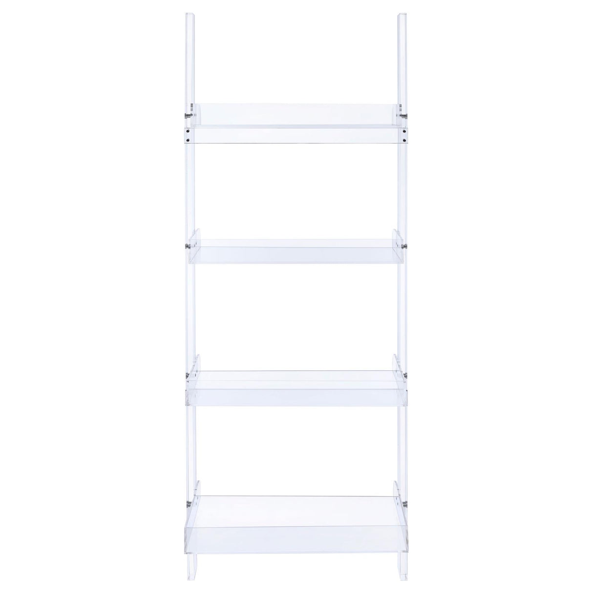 Amaturo Clear 4-Shelf Ladder Bookcase from Coaster - Luna Furniture