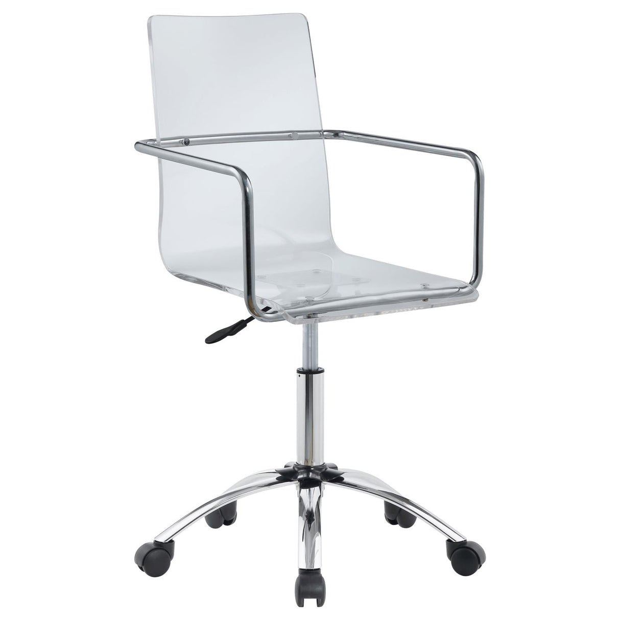 Amaturo Clear and Chrome Office Chair with Casters from Coaster - Luna Furniture