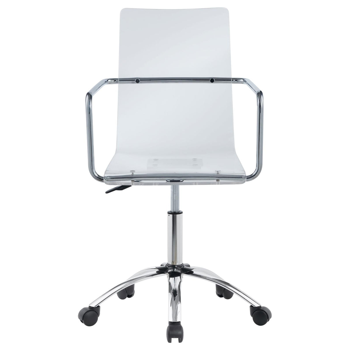 Amaturo Clear and Chrome Office Chair with Casters from Coaster - Luna Furniture