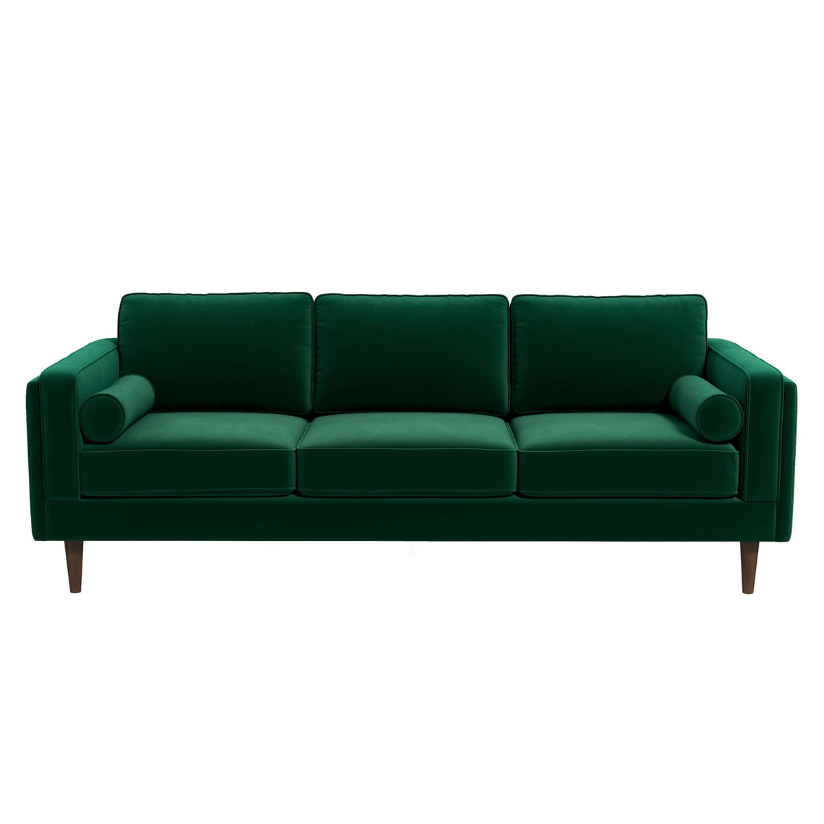 Amber Mid Century Modern Dark Green Luxury Modern Velvet Sofa Luna