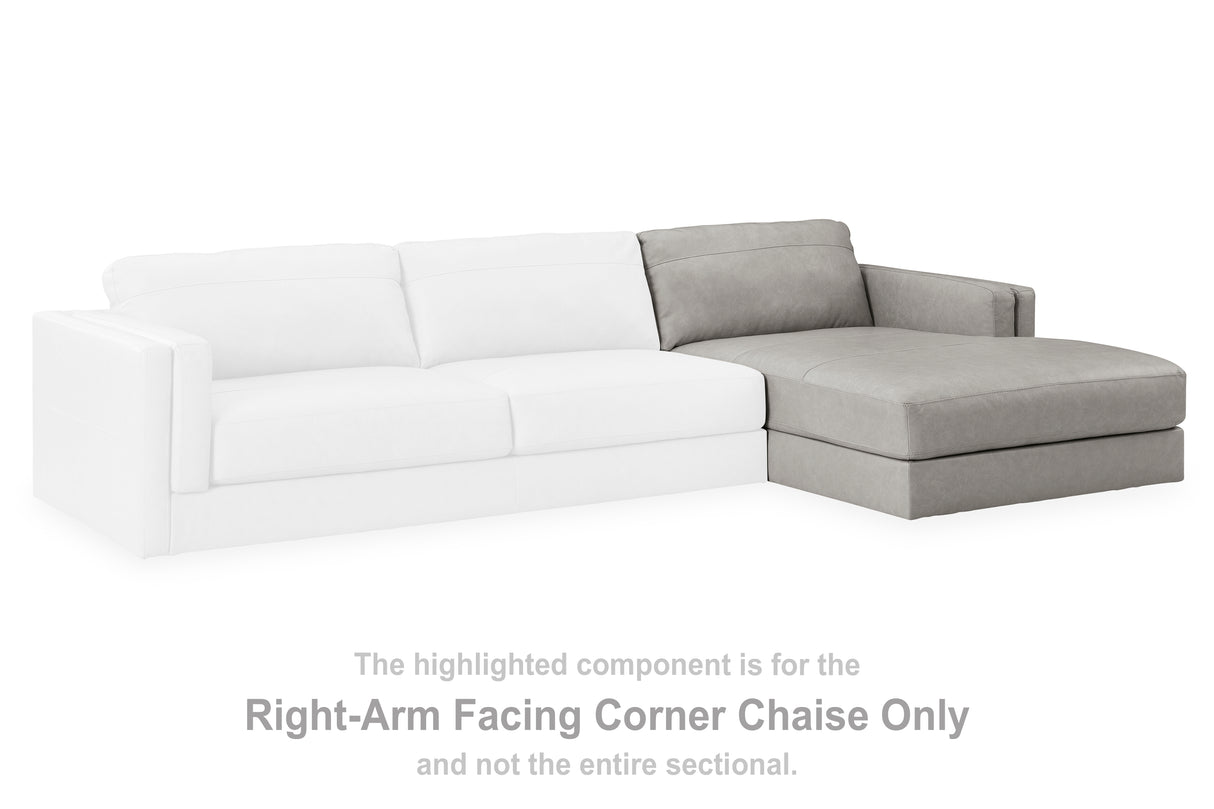 Amiata Glacier Right-Arm Facing Corner Chaise from Ashley - Luna Furniture