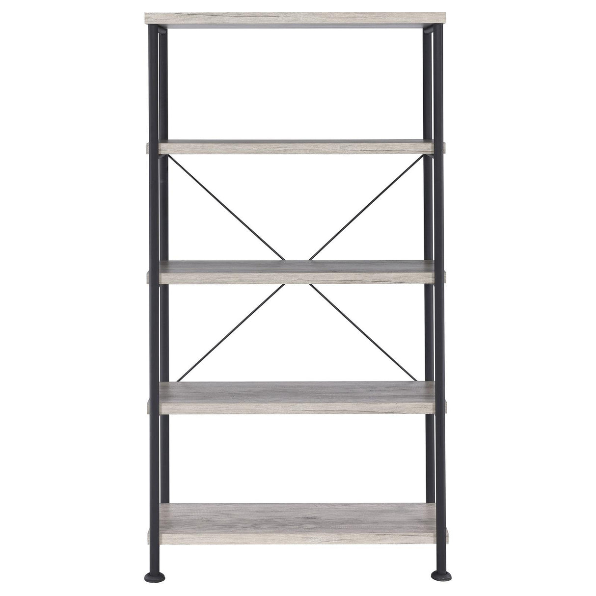 Analiese Gray Driftwood 4-Shelf Bookcase from Coaster - Luna Furniture