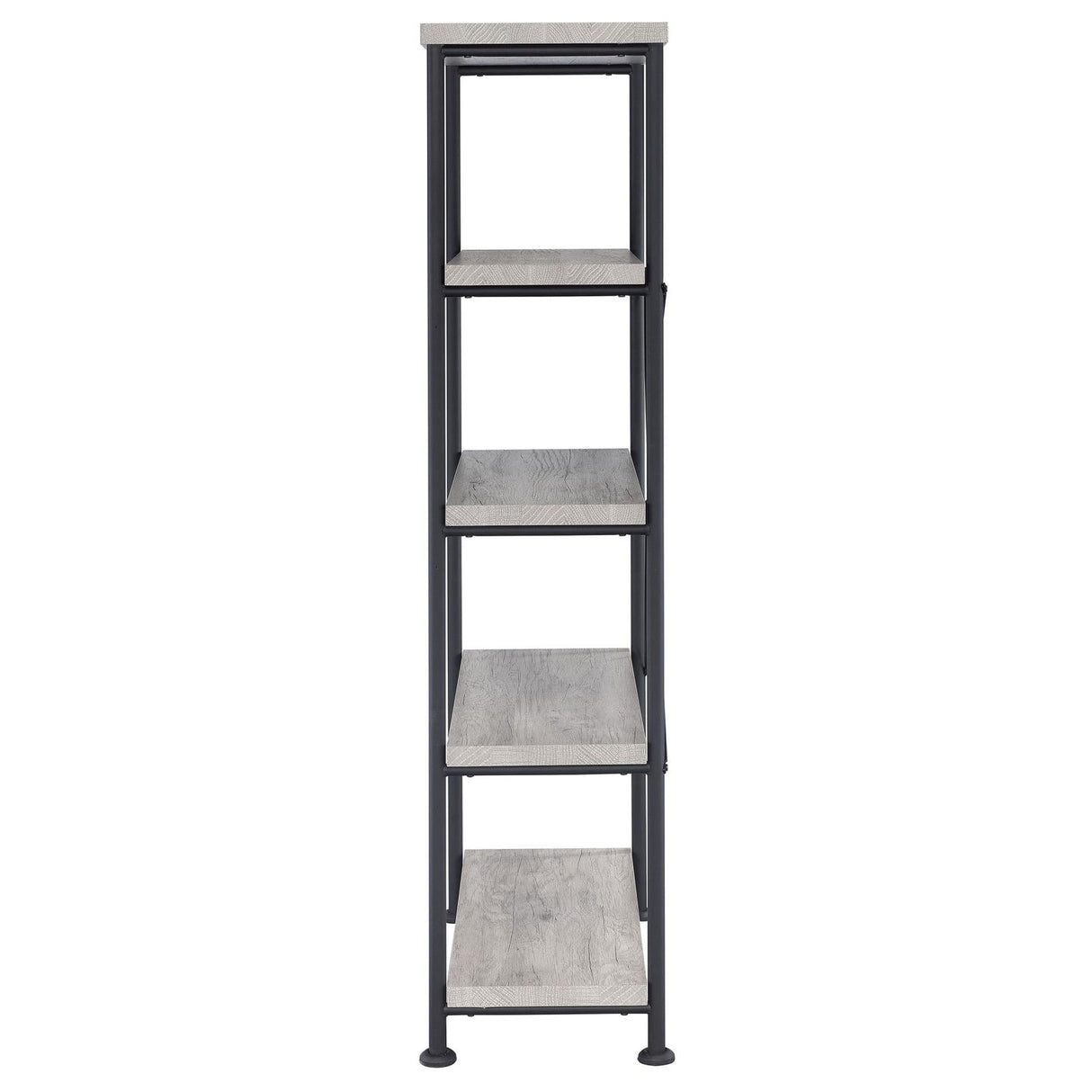 Analiese Gray Driftwood 4-Shelf Bookcase from Coaster - Luna Furniture