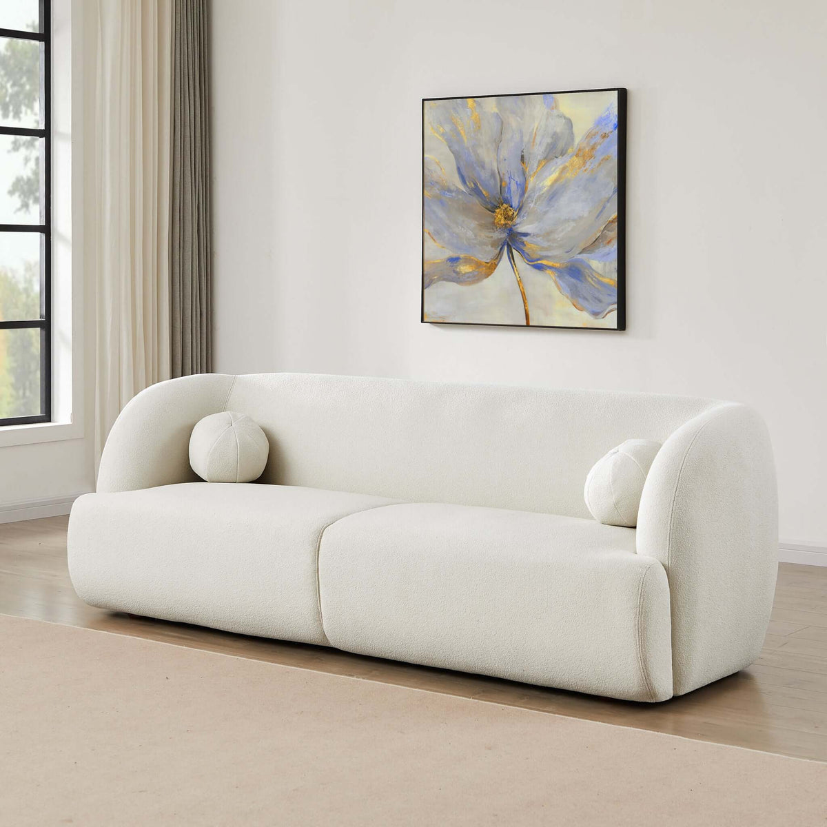 Quinn Cream Boucle Sofa from Ashcroft Furniture - Luna Furniture