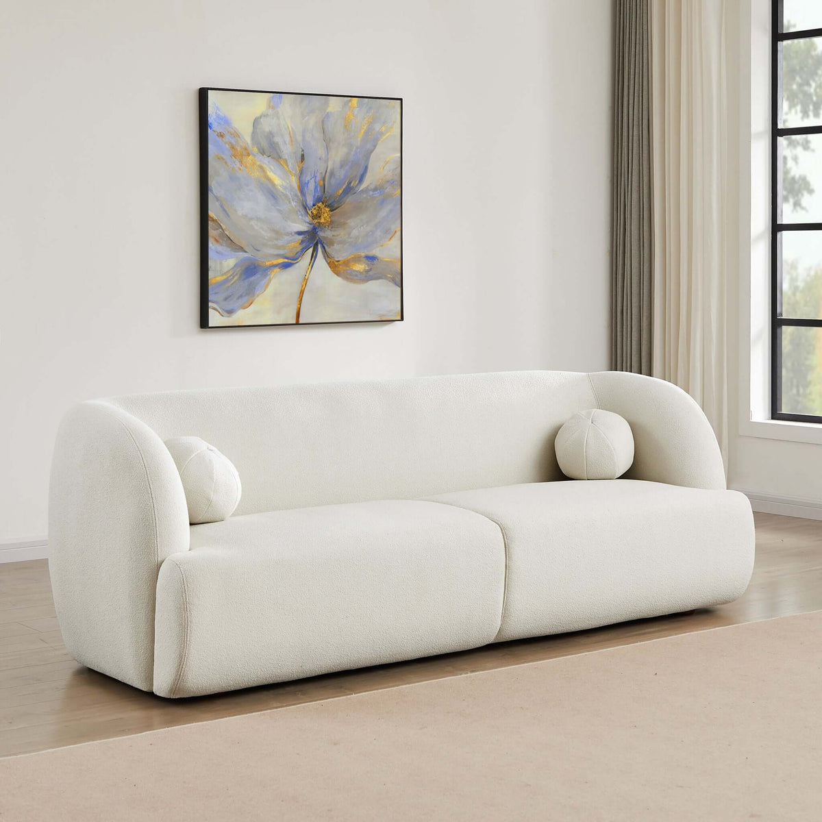 Quinn Cream Boucle Sofa from Ashcroft Furniture - Luna Furniture