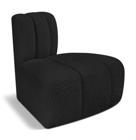 Arc Boucle Fabric Modular Chair Black - 102Black-RC - Luna Furniture