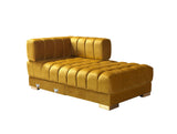 Ariana Mustard Velvet Double Chaise Sectional - ARIANAMUSTARD-SEC - Luna Furniture