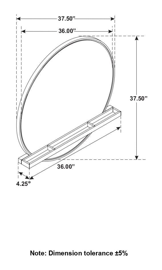 Arini Sand Wash Round Dresser Mirror (Mirror Only) from Coaster - Luna Furniture