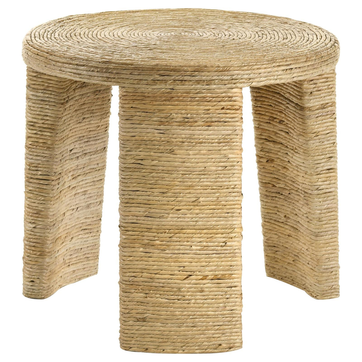 Artina Natural Brown Woven Rattan Round End Table from Coaster - Luna Furniture