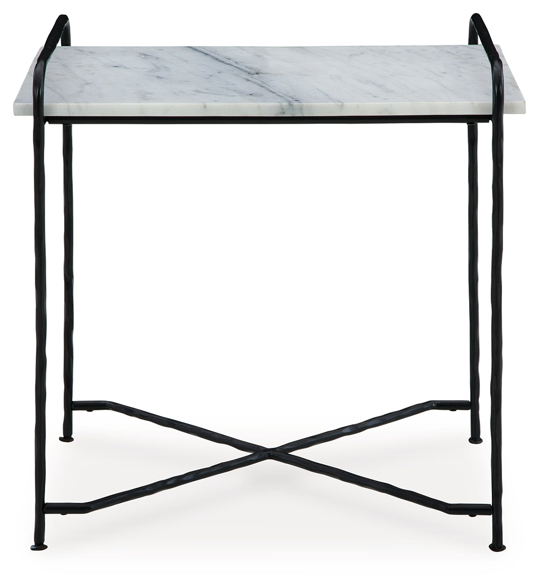 Ashber White/Black Accent Table from Ashley - Luna Furniture