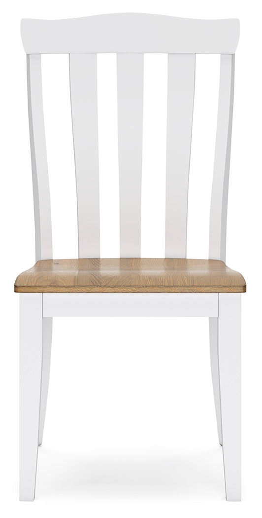 Ashbryn White/Natural Dining Chair, Set of 2 - D844-01 - Luna Furniture
