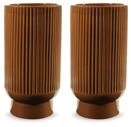 Avalyah Burnt Umber Vase (Set of 2) - A2900022 - Luna Furniture